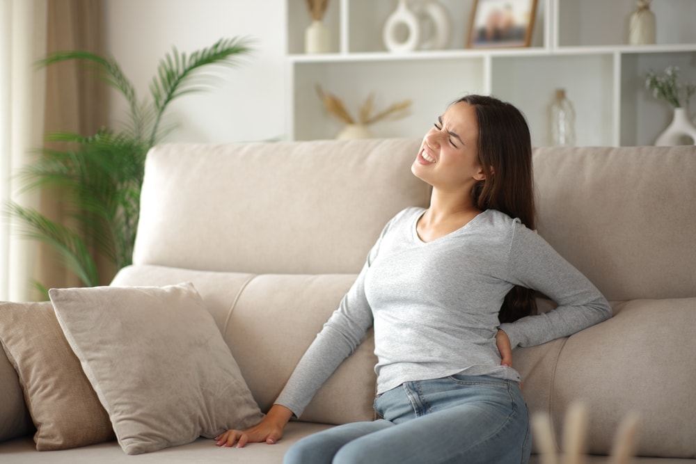 donna con contrattura muscolare